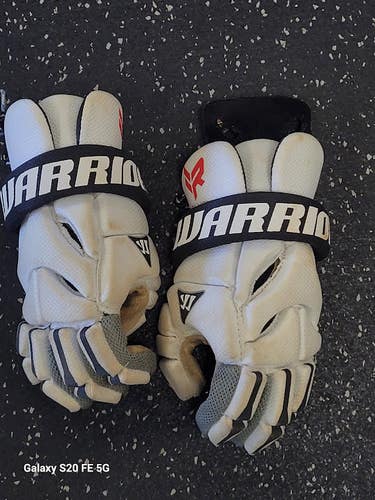 Used Warrior RABIL NEXT Lacrosse Gloves Junior White XS 11849-S000045214