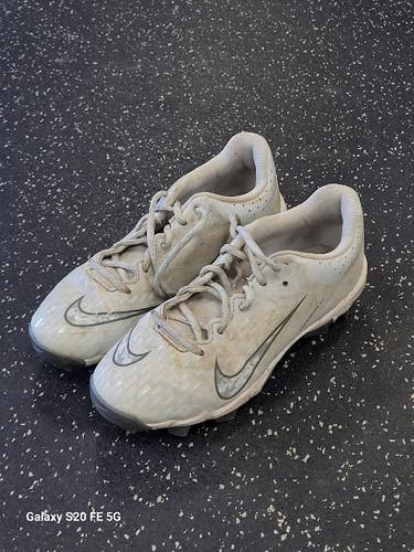 Used Nike DIAMOND BB/SB Cleats Grey Junior 03.5 11849-S000045230