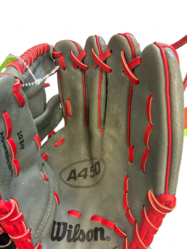 Used Wilson A450 10 3/4 BB/SB Glove RH Throw Grey 10 3/4" 11682-S000140714