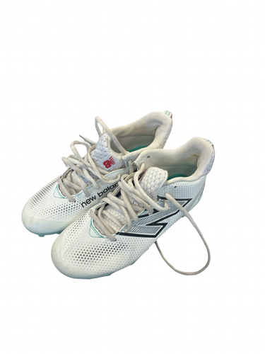 Used New Balance LAX Cleats Boys White Junior 04 11682-S000140754