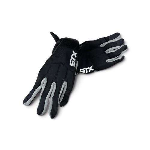 Used STX WOMENS LAX GLOVES Lacrosse Gloves Womens Black MD 11735-S000368545