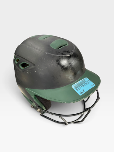 Used BoomBah BBH2-JR SIZE 6 1/4 - 7 Batting Helmet w/Mask Black SM 11735-S000368953