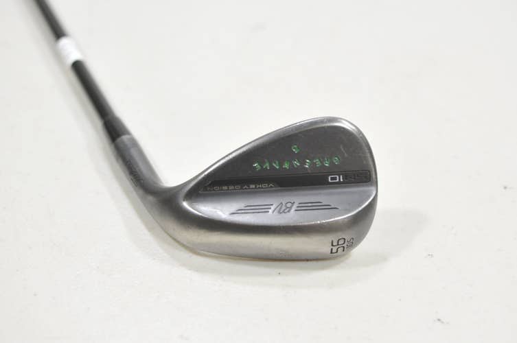 Titleist Vokey SM10 Jet Black 56-10S Wedge Stiff RH AMT Black S300 #229329