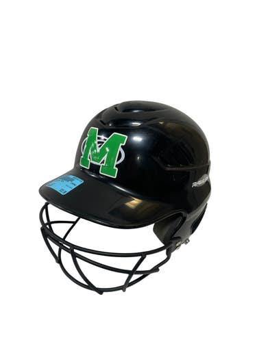 Used Rawlings RCFH Batting Helmet w/Mask Black SM 11735-S000362371