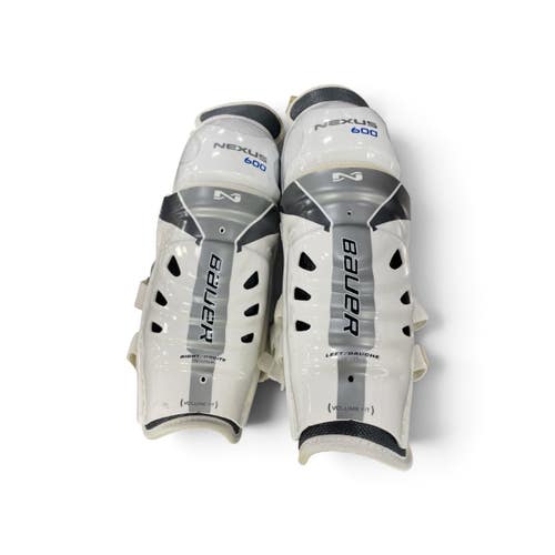 Used Bauer NEXUS 600 Junior Shin Guards White 10" 11735-S000368107