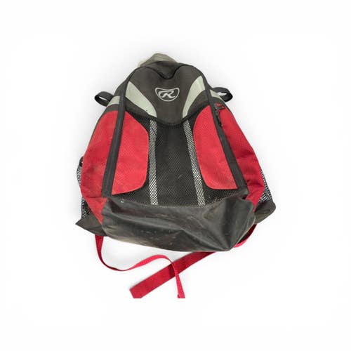Used Rawlings BACKPACK BB/SB Player Backpack White/Black/Red 11735-S000364690