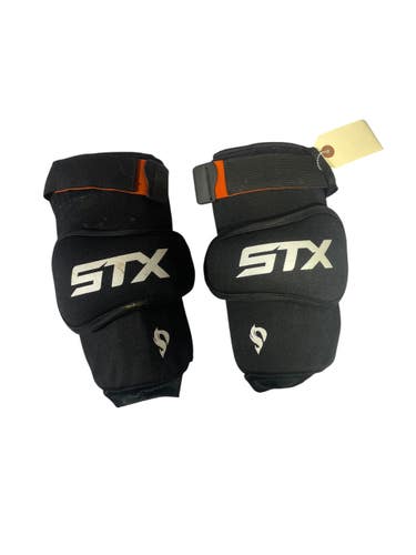 Used STX FUSION Lacrosse Arm Pads/Guards Black MD 11735-S000366130