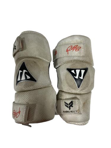 Used Warrior RABIL NEXT Lacrosse Arm Pads/Guards White SM 11735-S000362832