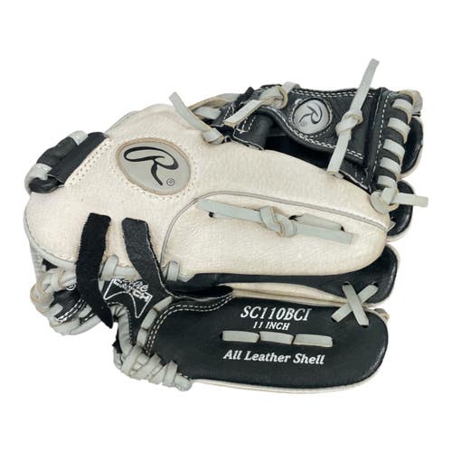 Used Rawlings SC110BCI BB/SB Glove RH Throw Silver 11" 11735-S000369879