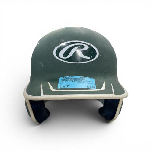 Used Rawlings MACH-JR-REVA Batting Helmet No Mask Green SM 11735-S000365056