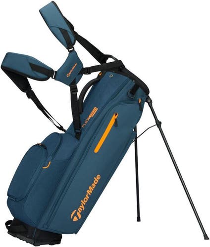 NEW 2026 TaylorMade Flextech Navy/Orange 4 Way Stand/Carry Golf Bag