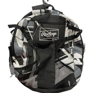 Used Rawlings BACKPACK BB/SB Player Backpack Black And White 11735-S000364925