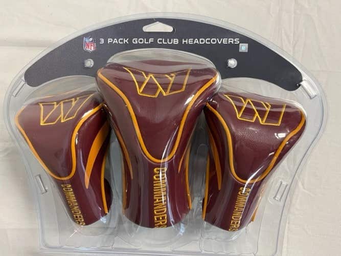 Team Golf Contour Golf Club Headcovers 3pk (Washington Commanders) NFL NEW