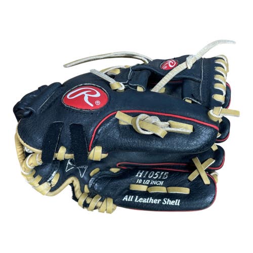 Used Rawlings HIGHLIGHT BB/SB Glove RH Throw Black 10 1/2" 11735-S000370186