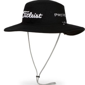 Titleist Men's Tour Aussie Hat Black/White Golf Bucket Adjustable NEW