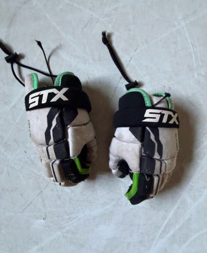 STX Youth Lacrosse Gloves (White/Black/Green)