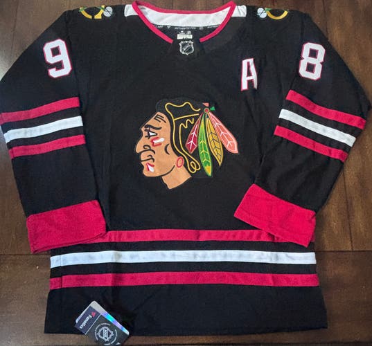 Chicago Blackhawks Black 100 Year  Connor Bedard Jersey Adult Small (46) NWT