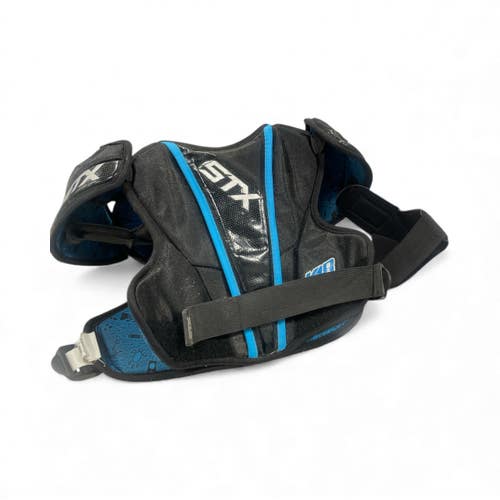 Used STX K18 Lacrosse Shoulder Pads Black MD 11735-S000356429