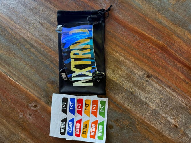(Used) NXTRND VZR1 Football Visor - Tinted / Mirror Finish (Clips & Stickers & bag included)