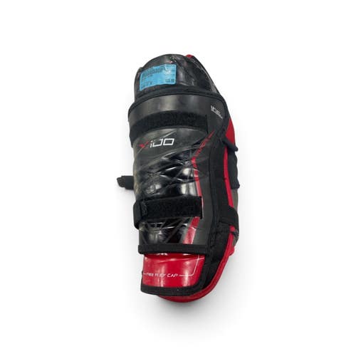 Used Bauer X100 Junior Shin Guards Black 12" 11735-S000367945