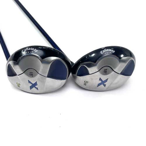 Callaway X 3 & 5 Fairway Wood Set 15* | 18* Aldila Ladies 55g Ladies RH