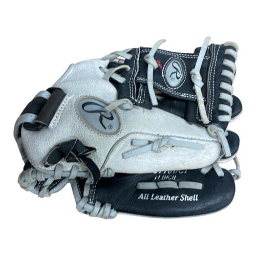 Used Rawlings SC110BCI BB/SB Glove RH Throw Silver And Black 11" 11735-S000370352
