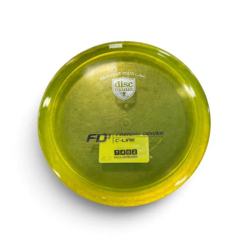 Used Discmania FD1 C-LINE Disc Golf Driver Yellow 11735-S000369356
