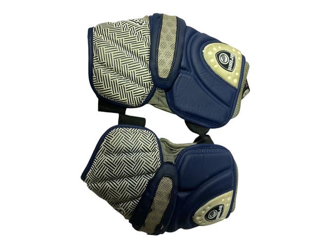 Used Maverik ARM PADS ELBOW Lacrosse Arm Pads/Guards Grey And Royal Blue MD 11735-S000366578