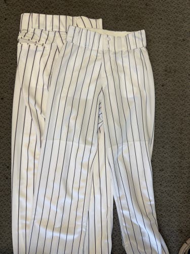 2-Pack White Men's Small Adult Alleson Game Pants (New) Pinstripe