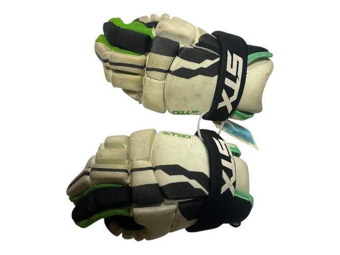 Used STX CELL 100 Lacrosse Gloves Junior Black 10" 11735-S000366368