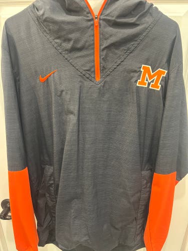 McDonogh Football Windbreaker Gray Adult Unisex Large Nike Jacket (Used)