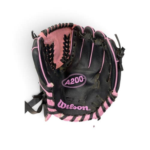 Used Wilson A200 BB/SB Glove RH Throw Black 10" 11735-S000370210