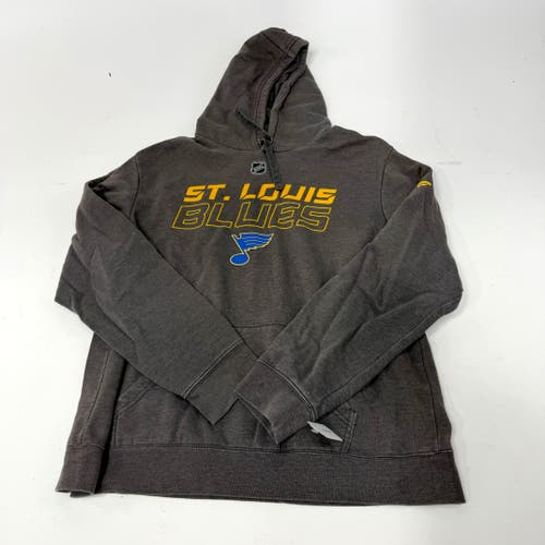 Used Grey Fanatics St. Louis Blues Cotton Hoodie | Senior XL | AB239