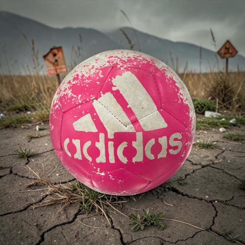 Used Adidas ADIDAS SIZE 3 All Size Soccer Ball Pink And White 3 11735-S000368549