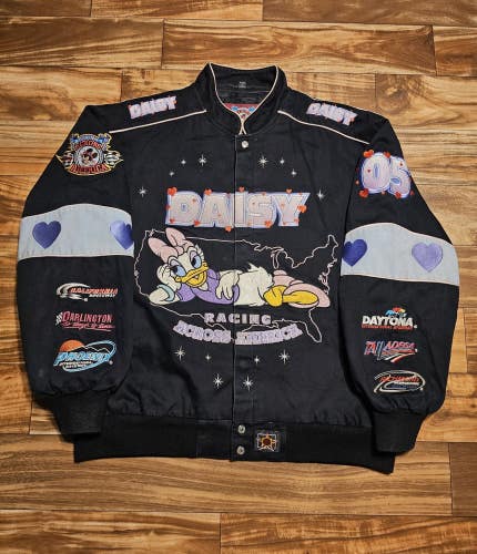 Vintage JH Design Disney Daisy Duck Daytona Nascar Jacket Rare 2005 Coat Size XL