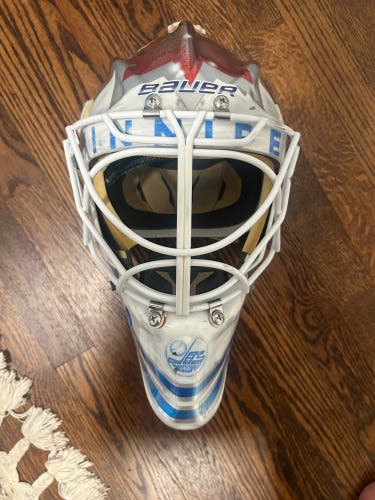 Painted by DaveArt Winnipeg Jets Game Used NHL Goalie Mask