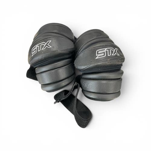 Used STX 300 Lacrosse Arm Pads/Guards Black MD 11735-S000364685