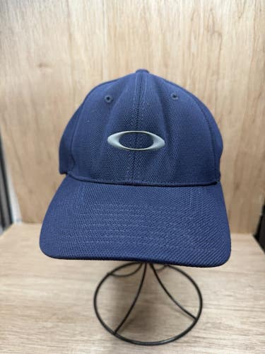 Oakley Classic A-Flex Tech Hat Cap Logo Blue Fitted Size L/XL
