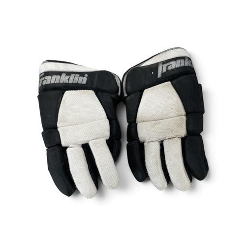 Used Franklin NHL 150S Junior Gloves Black 10" 11735-S000368093