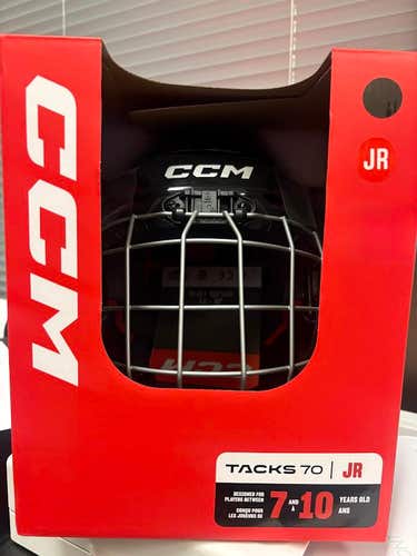 (NEW) CCM Tacks 70 Helmet Combo Jr