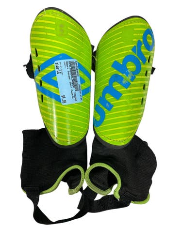 Used Umbro Soccer Shin Guards Junior Green LG 11735-S000359854