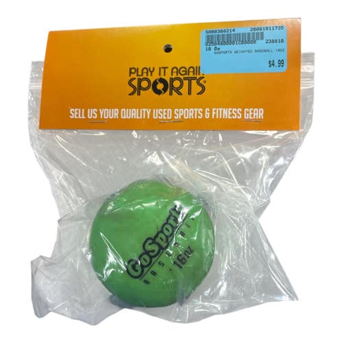 Used GOSPORTS WEIGHTED BASEBALL 16OZ BB/SB Training Aid 11735-S000368214