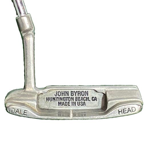 John Byron Dale Head Putter Huntington Beach CA Black Letters RH 35" Nice Grip