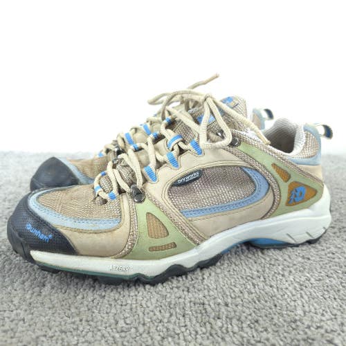 Dunham Waffle Stomper Women 8.5 D Hiking Shoes Beige Blue Dryworks WOW613TN