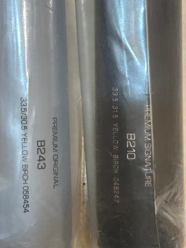 2 Bats (B45) (-3) 31.5 oz 33.5 (New)        Model B210 / B243 Premium Signature Yellow Birc