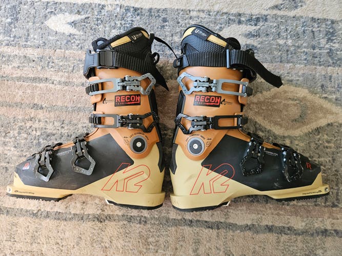 K2 RECON TEAM LV 140 Ski Boots, 25.5, New Soles, Tech Fittings