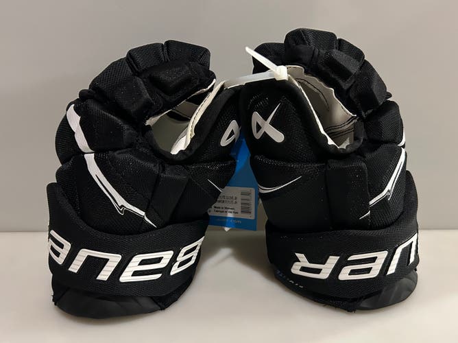 New Bauer Vapor Flylite Black Hockey Gloves 11" NWT
