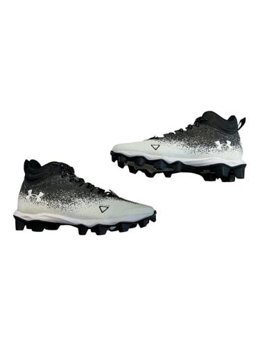 Used Under Armour Adult FB Cleats Black And White Senior 5.5 11873-S000249827
