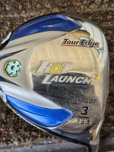 44.5 IN TOUR EDGE HOT LAUNCH 15.5 DEG OFFSET 3 FAIRWAY WOOD GOLF CLUB VERY NICE