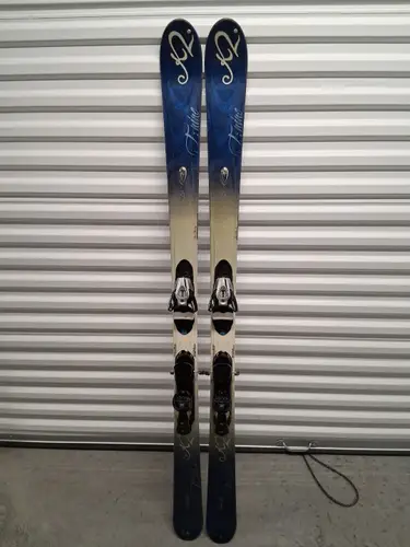 K2 Lotta Luv T:Nine T9 Demo Skis 160cm Salomon 10 Light Adjustable Bindings